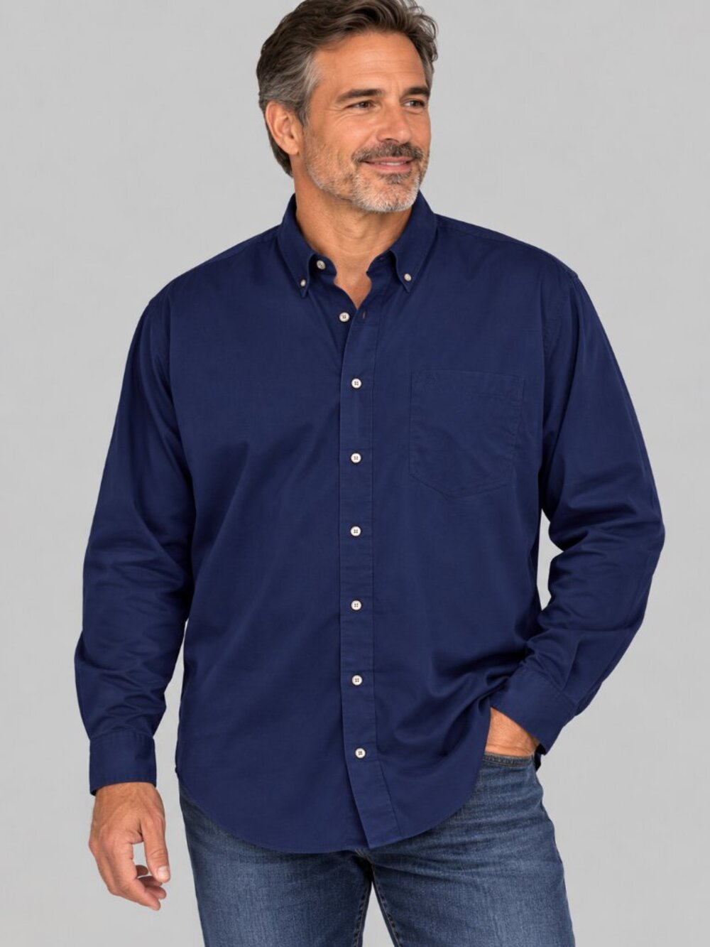 NWT River’s End Trading Co Men’s XL Navy Blue Long Sleeve Button Down Shirt